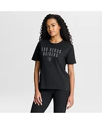 Fanatics Women's Black Las Vegas Raiders Blackout Kneel Down Legacy T-Shirt