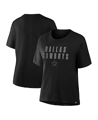 Fanatics Women's Black Dallas Cowboys Blackout Kneel Down Legacy T-Shirt