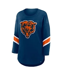 Fanatics Women's Navy Chicago Bears Redzone 3/4-Sleeve T-Shirt
