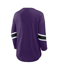 Fanatics Women's Purple Baltimore Ravens Redzone 3/4-Sleeve T-Shirt