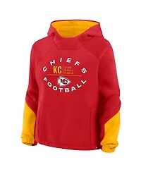 Fanatics Women's Red Kansas City Chiefs Oversized Redzone Bubble Screen Pullover Hoodie