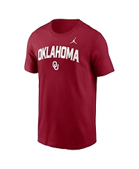 Jordan Men's Crimson Oklahoma Sooners Primetime Arch Stack T-Shirt