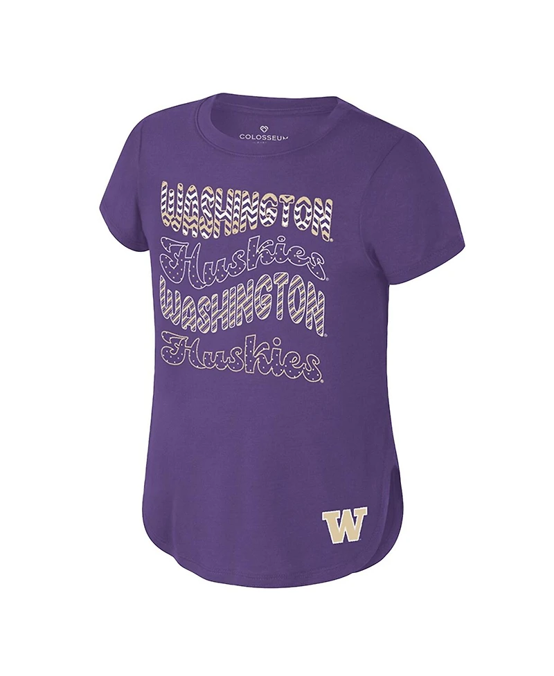 Colosseum Big Boys and Girls Purple Washington Huskies Rogan T-Shirt