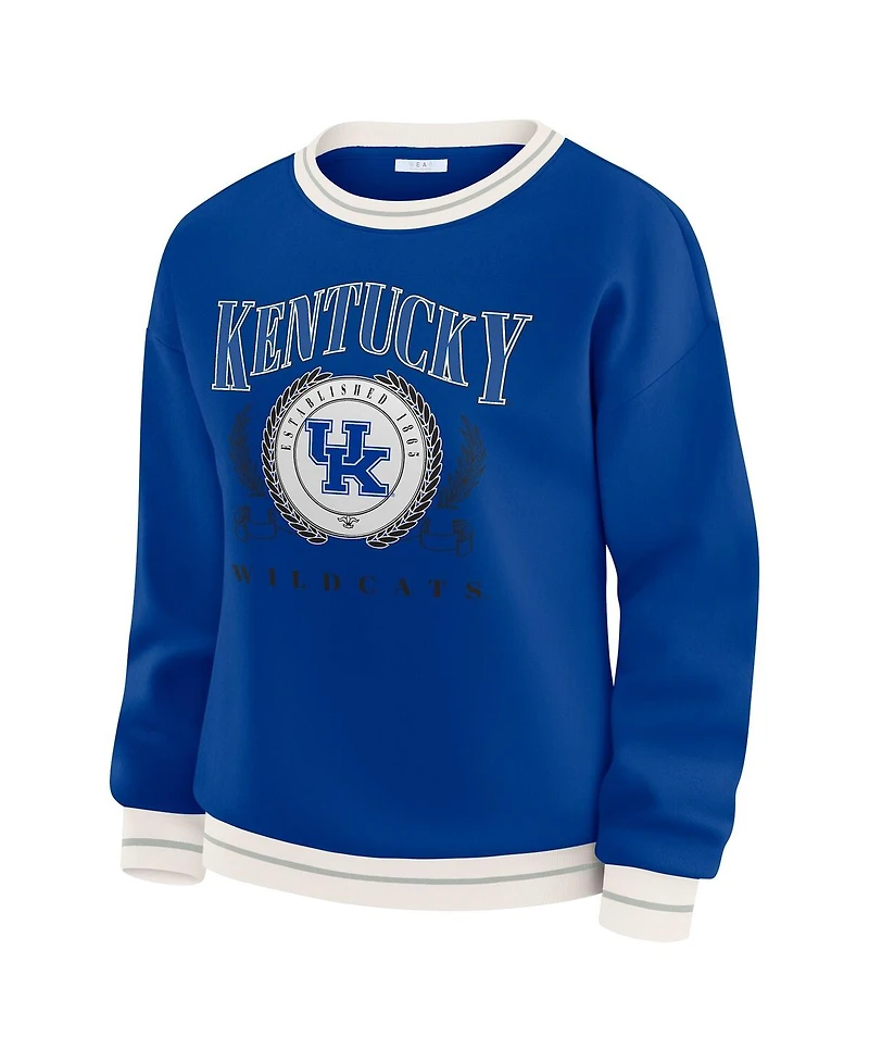 Wear by Erin Andrews Women's Royal Kentucky Wildcats Seal Sweatshirt