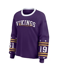 Wear by Erin Andrews Women's Purple Minnesota Vikings Sport Long-Sleeve T-Shirt