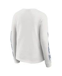 Wear by Erin Andrews Women's White Buffalo Bills Graphic Waffle Long-Sleeve T-Shirt