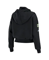 Wear by Erin Andrews Women's Black Seattle Seahawks Patch Pocket Bomber Jacket