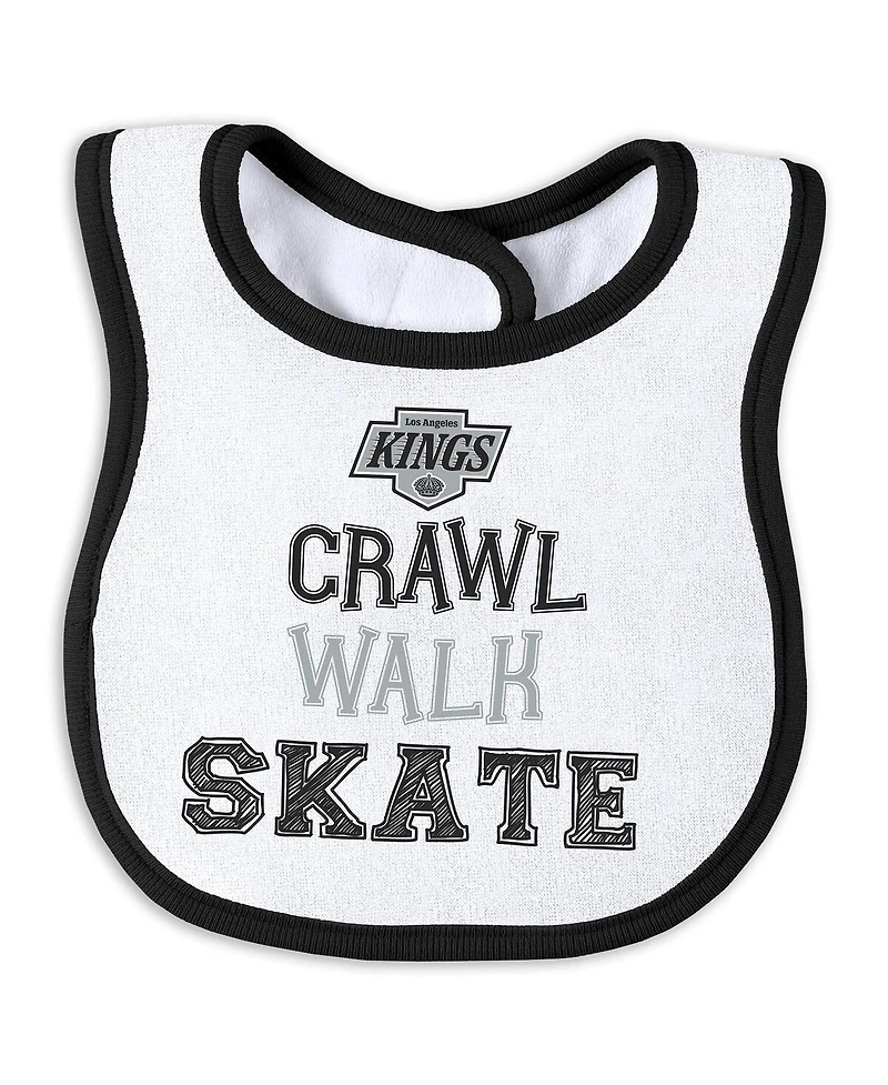 Wear by Erin Andrews Baby Boys and Girls Los Angeles Kings Sleep Play Sleeper Set with Bib