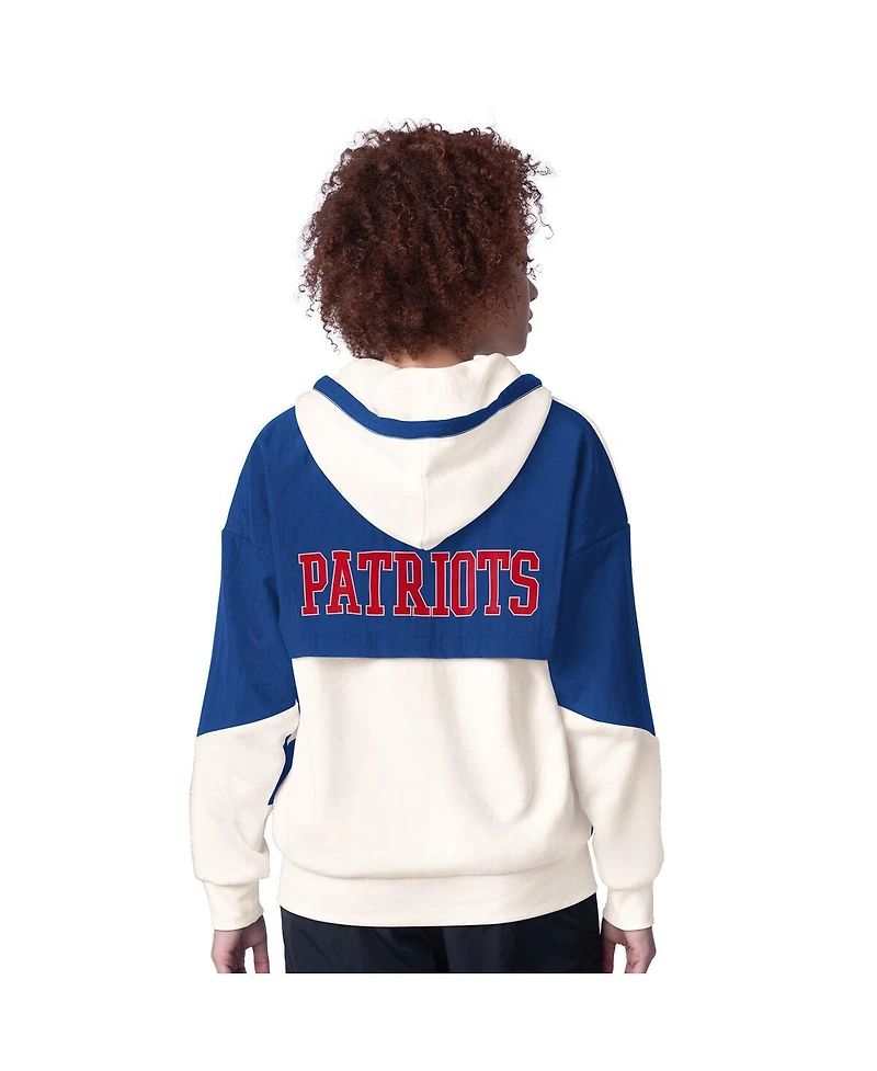 Starter Women's White New England Patriots Scrimmage Full-Zip Hoodie