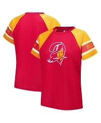 Starter Women's Orange Tampa Bay Buccaneers 1st Rounder Color Block Raglan Top