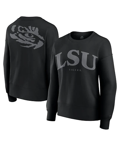 Fanatics Women's Black Lsu Tigers Supersoft Flow Fleece Pullover Sweatshirt