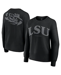 Fanatics Women's Black Lsu Tigers Supersoft Flow Fleece Pullover Sweatshirt