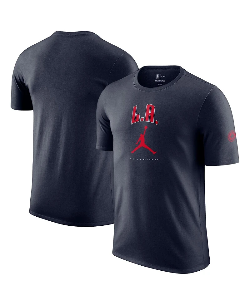 Jordan Men's and Women's Navy La Clippers Essential Cities T-Shirt