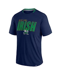 Fanatics Men's Navy Notre Dame Fighting Irish Defender Fade Slant T-Shirt