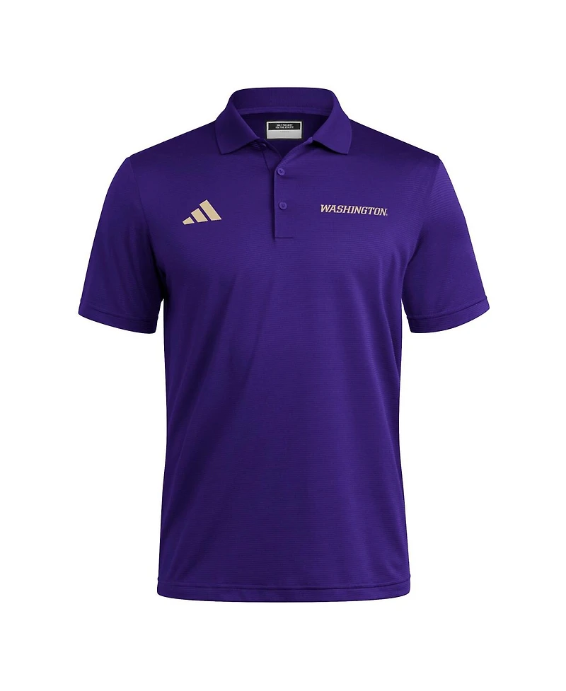 Adidas Men's Purple Washington Huskies Ultimate 365 Ottoman Polo Shirt