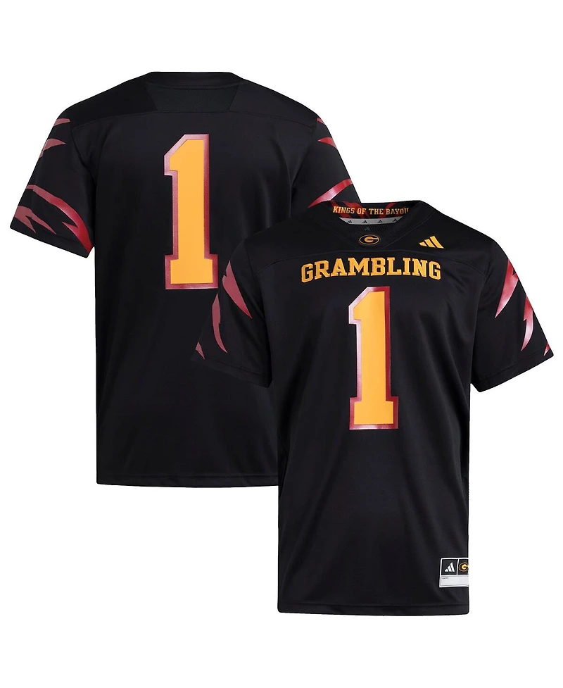 Adidas Men's Black Grambling Tigers Premier Strategy Jersey