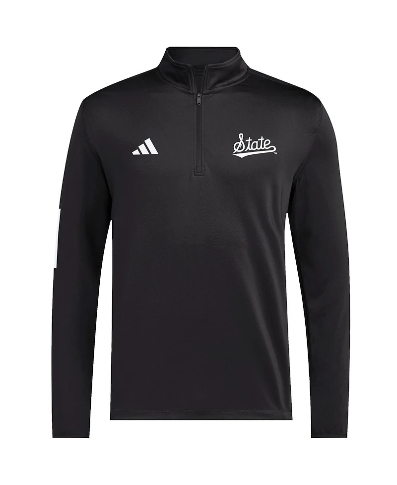 Adidas Men's Black Mississippi State Bulldogs Strategy Half-Zip Golf Jacket