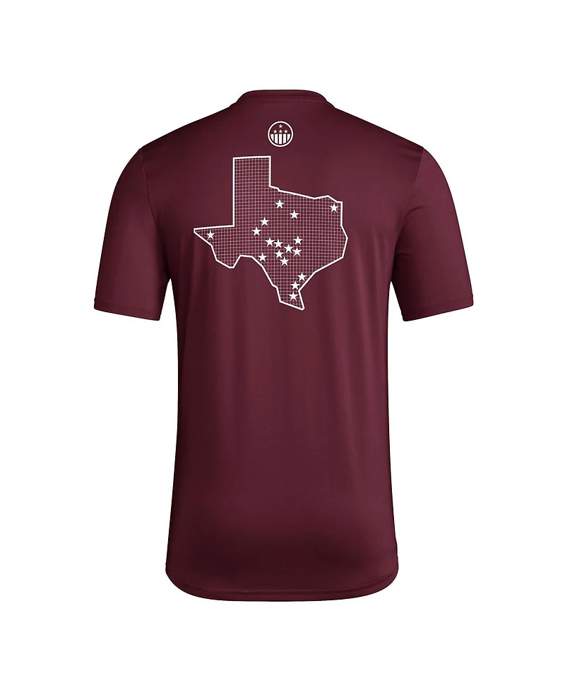 Adidas Men's Maroon Texas A M Aggies Honor Support Pre-Game T-Shirt