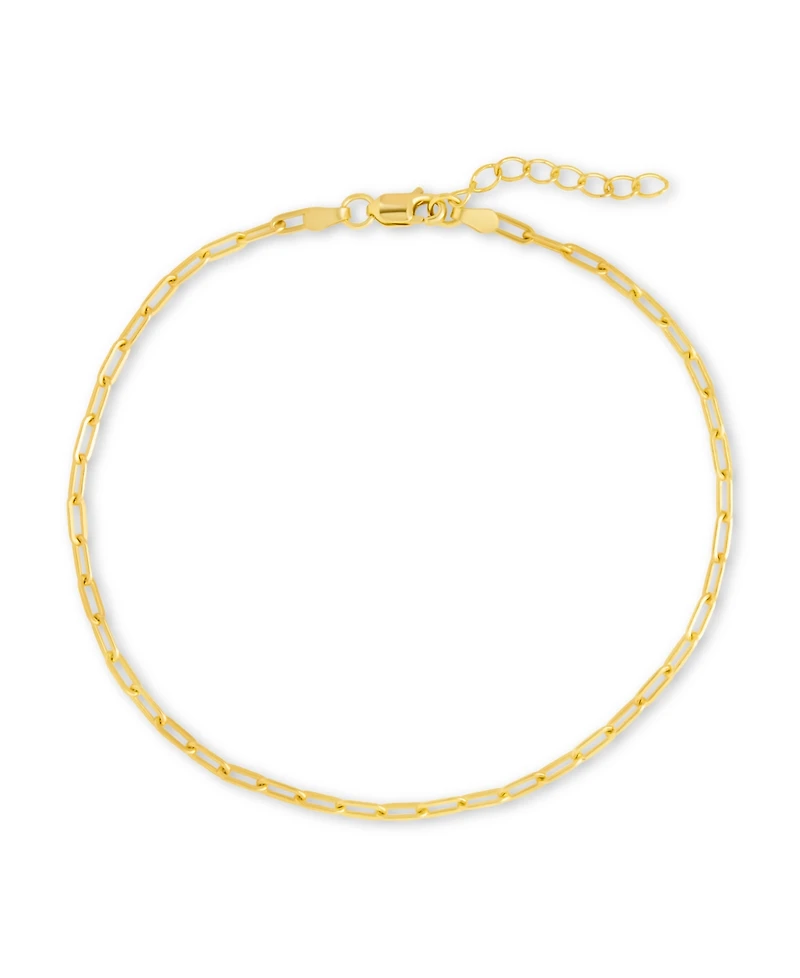 Sterling Forever Silver Dainty Paperclip Chain Bracelet