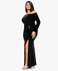 Xscape Plus Off-the-Shoulder Maxi Dress