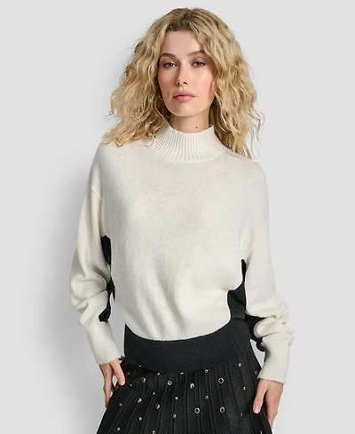 Dkny Women's Colorblock Turtleneck Sweater