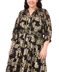 Msk Plus Ruched Waist Midi Dress