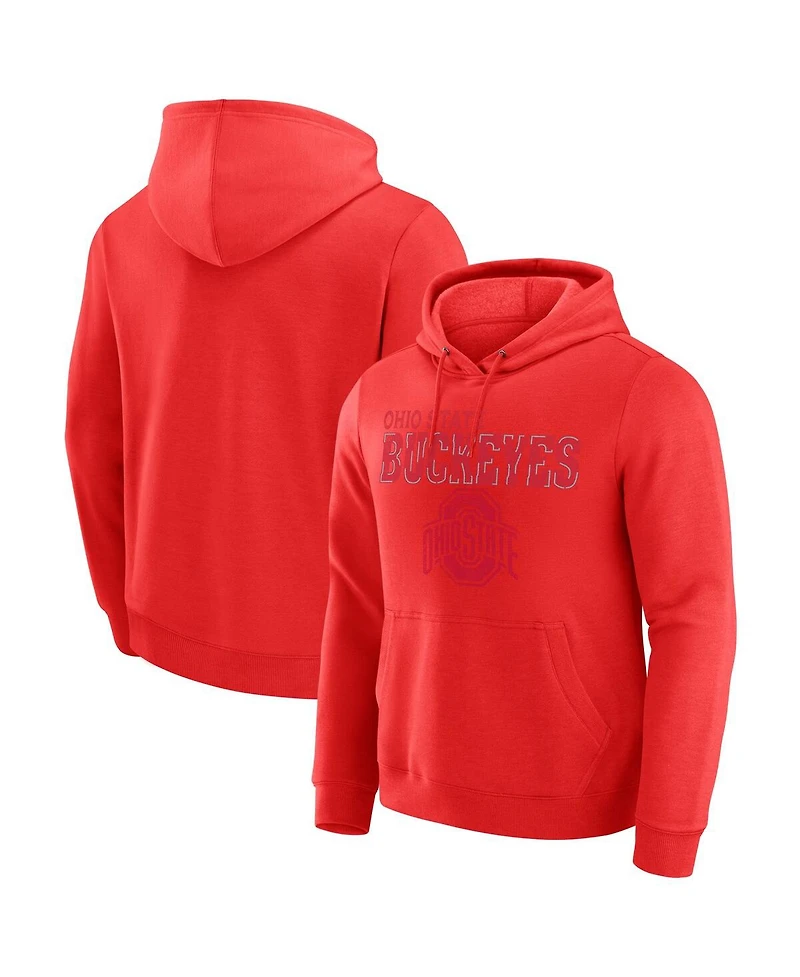 Darius Rucker Collection by Fanatics Men's Scarlet Ohio State Buckeyes Faded Hoodie