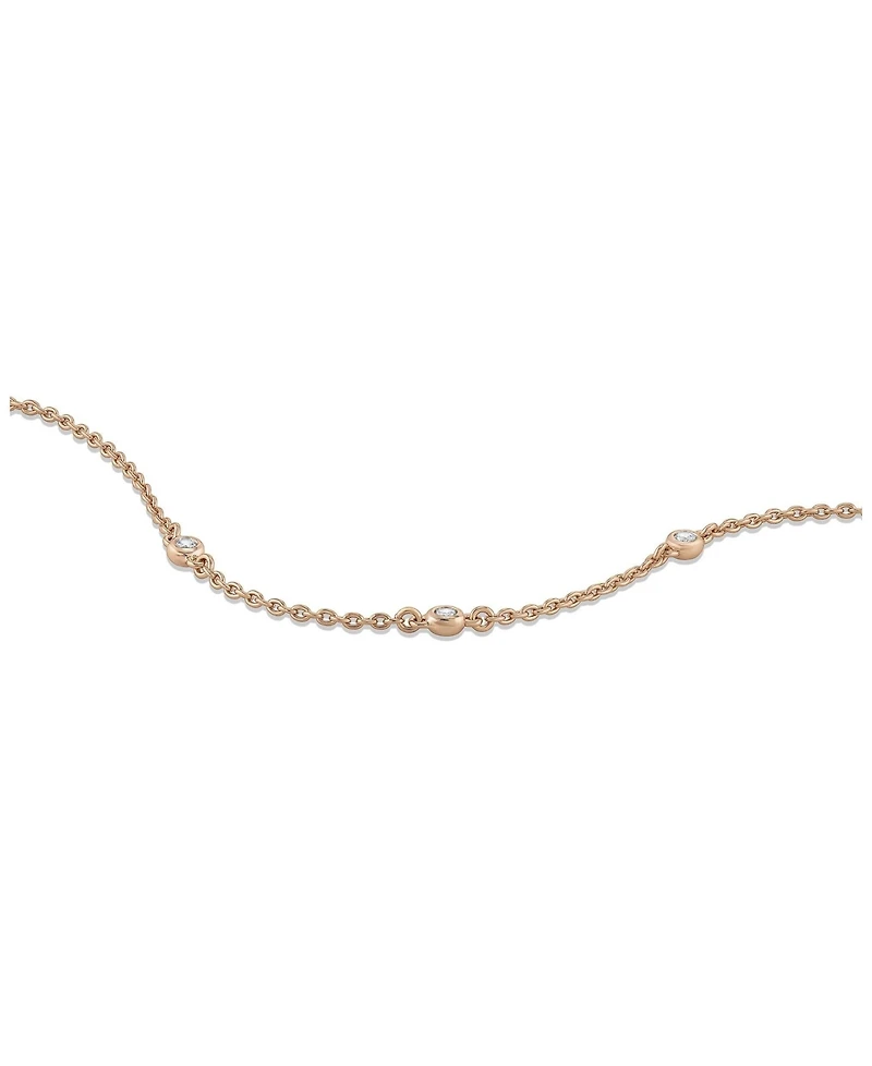 Vincero Women's Sapphire Trio Bracelet in 925 Sterling Silver with 14K Gold Plating and Lobster Clasp