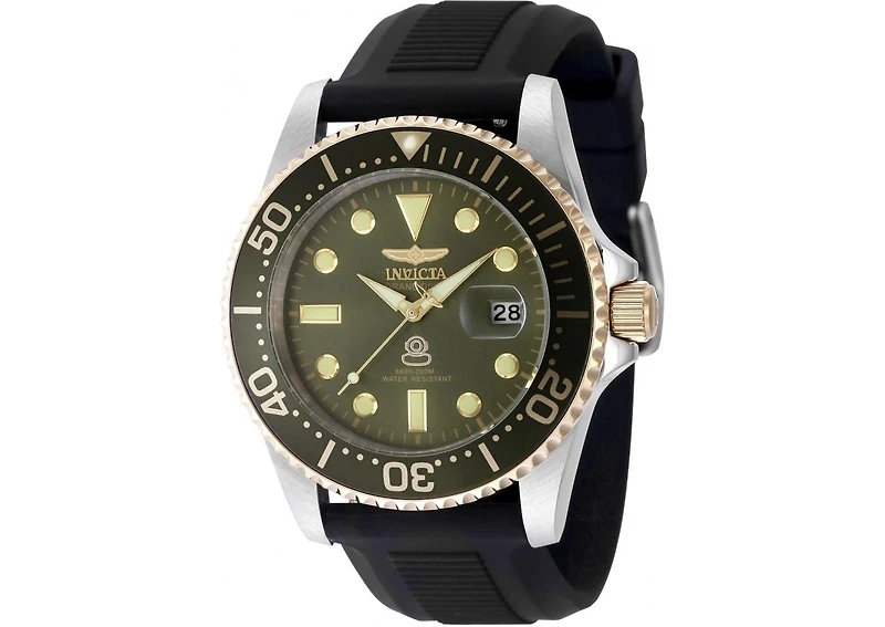 Invicta Men's 48217 Pro Diver Quartz 3 Hand Military Green Dial Watch