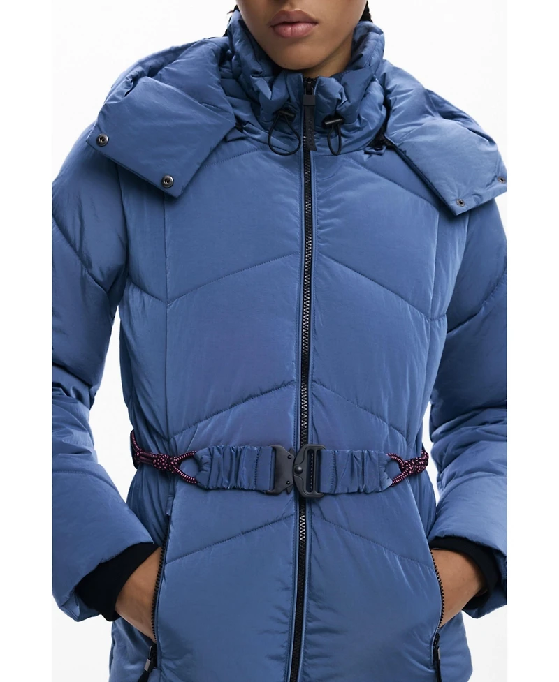 Desigual Women's Short iridescent padded jacket