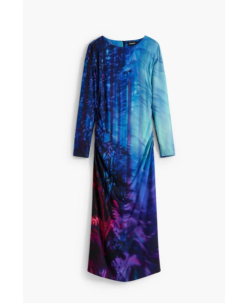 Desigual Women's Asymmetric landscape dress