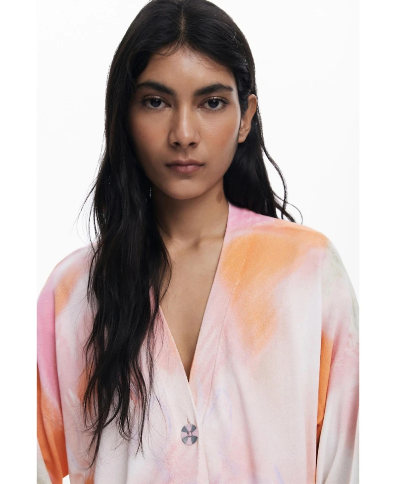 Desigual Women's Tie-dye floral cardigan