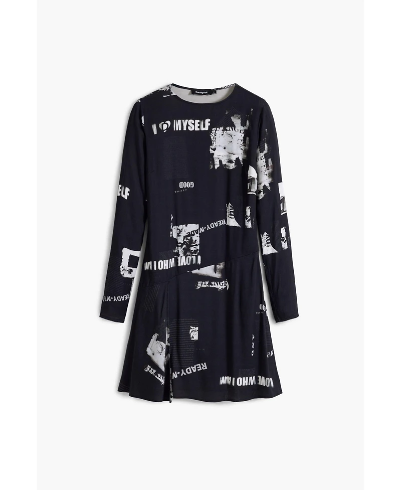 Desigual Women's Short newspaper dress