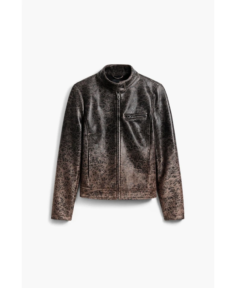 Desigual Women's Gradient faux leather biker jacket