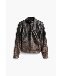 Desigual Women's Gradient faux leather biker jacket