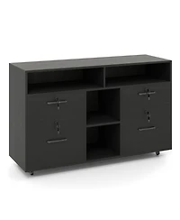 Costway File Cabinet with Lock 4 Drawers Fits Files A4/Letter Adjustable Shelf