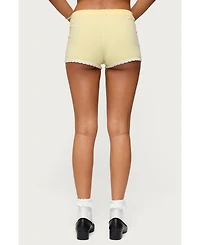 Edikted Women's Leila Scalloped Knit Shorts