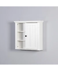 Casainc Wooden Wall Mounted Bathroom Cabinet with Single Door 20.86x5.71x20 in