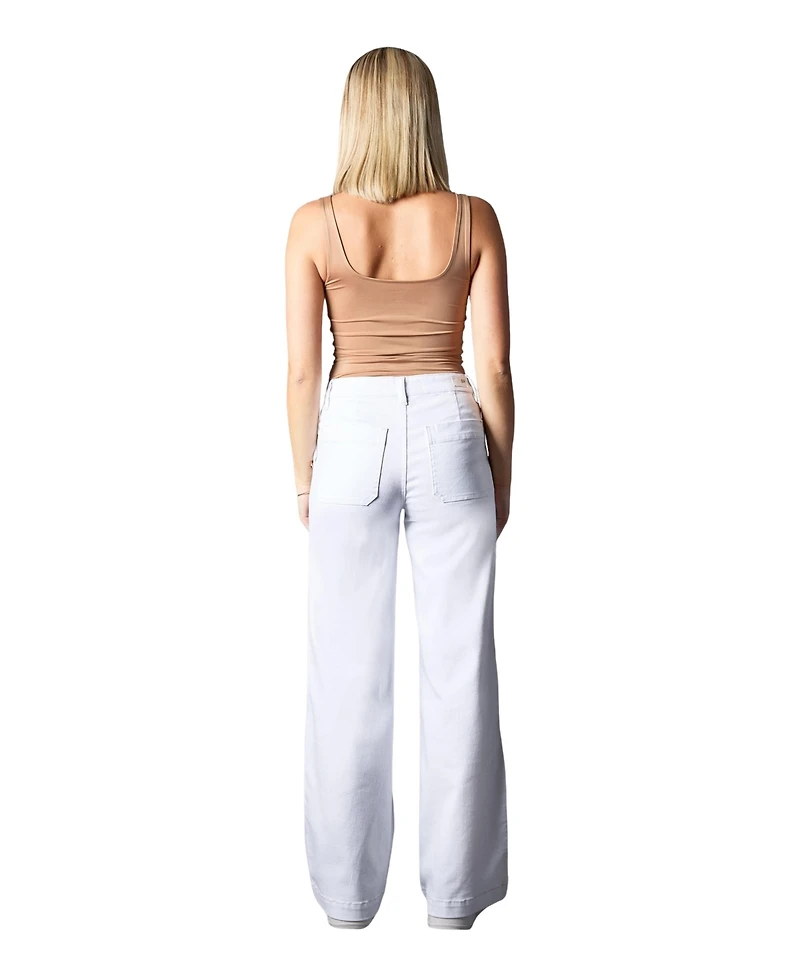 Blue Revival Women's Ariana Mid-Rise Wide-Leg Jeans