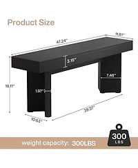 Tribesigns Wooden Entryway Bench, 47" Farmhouse Indoor End of Bed Bench