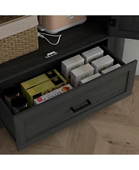 Slickblue Spacious Kitchen Storage Cabinet with Shelves for Pantry and Kitchen Organization