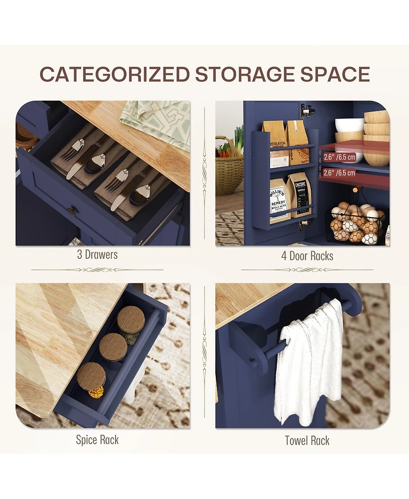 Slickblue Durable Kitchen Storage Cabinet Kitchen Cabinet and Kitchen Island for Organized Kitchens
