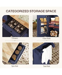 Slickblue Durable Kitchen Storage Cabinet Kitchen Cabinet and Kitchen Island for Organized Kitchens