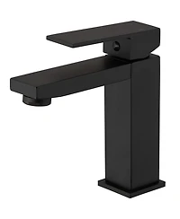 Greenspring Single Hole Single-Handle Bathroom Faucet with drain in Matte Black