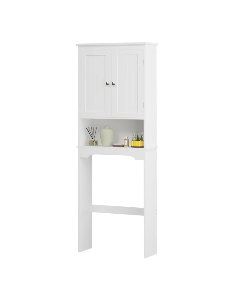 Casainc Over the Commode Wooden Storage Cabinet with Shelf and Organizer