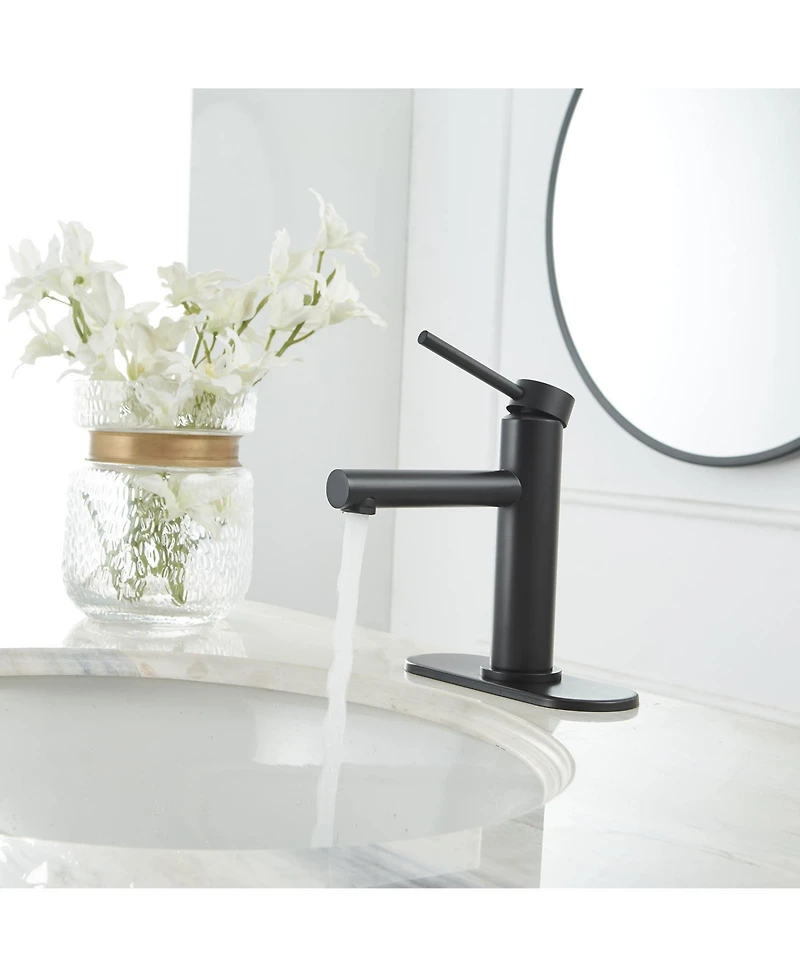 Greenspring Single Hole Single-Handle Bathroom Faucet in Matte Black