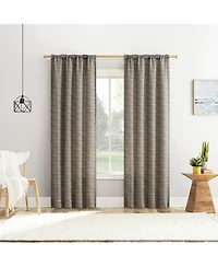 Lenora Space Dyed Textured Semi-Sheer Back Tab Curtain Panel