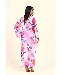 Fashion-szn Curve Women's Floral Twist Front Midi Dress