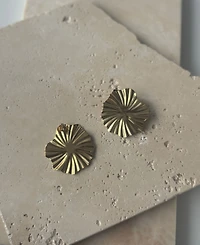 Adornia Tarnish Resistant Gold Burst Stud Earrings