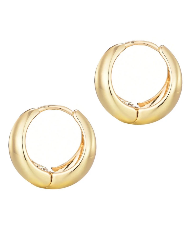 Adornia Gold Plated Purse Hoop Earrings